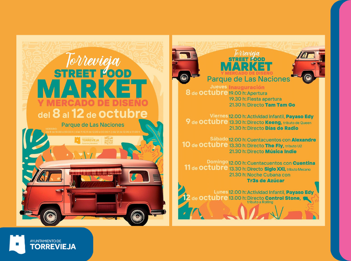 Torrevieja se prepara para el Street Food Market 2026 con música y gastronomía